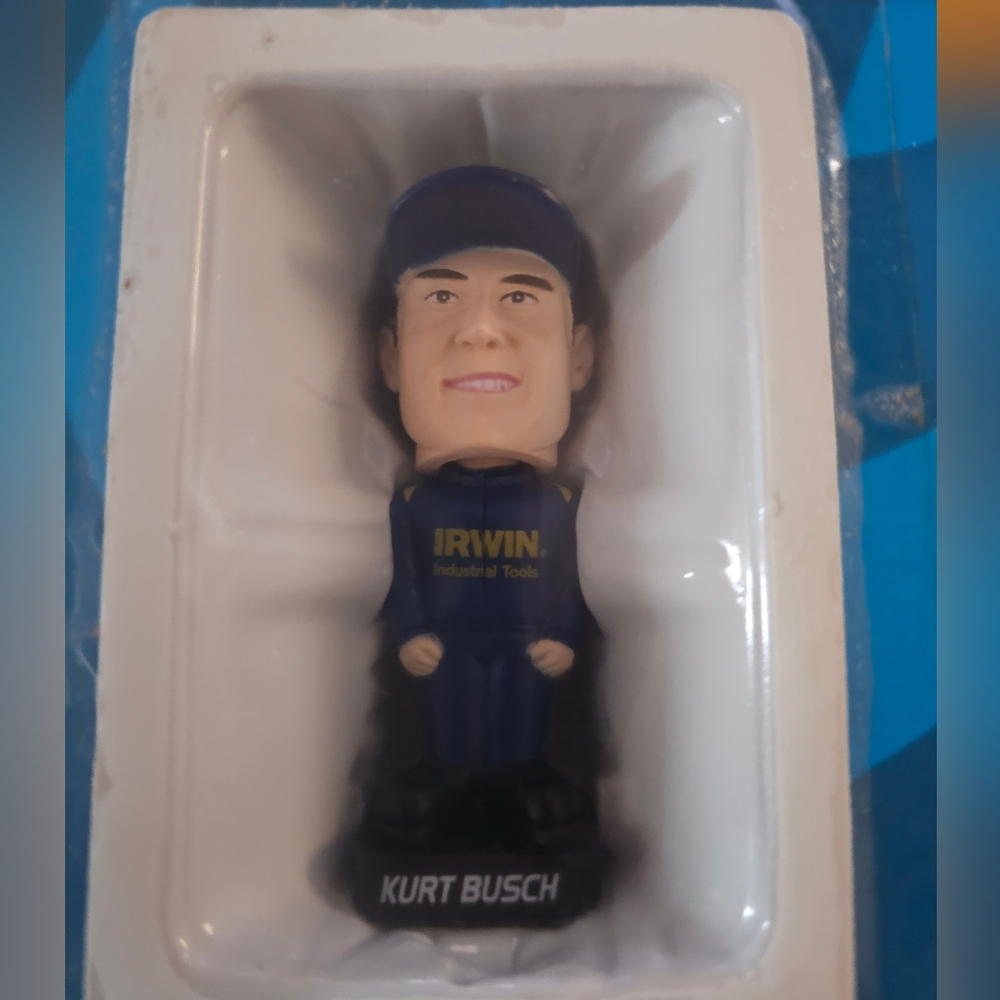 NIB Kurt Busch Collectible Bobblhead NASCAR.